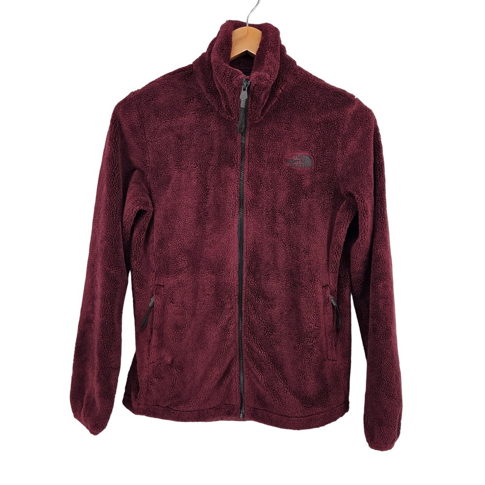 The North Face Women's Fleece Jacket Burgundy Full Zip Size S